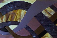 Custom Backsplash - Amethyst Ribbons