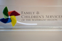 Custom Desk Panel for the Family and Children's Services of the Waterloo Region