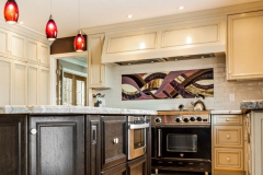 Custom Backsplash - Amethyst Ribbons