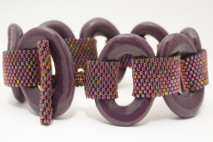 Kiln Cast Glass Link Bracelet