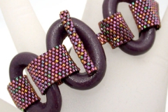 Kiln Cast Glass Link Bracelet