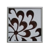 Chrysanthemum Tile in White/Brown