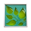 Leaves Tile in Teal/Lime