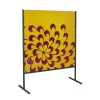 Chrysanthemum Panel in Marigold/Pink