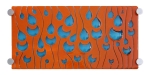 Raindrops Panel in Orange/Aqua