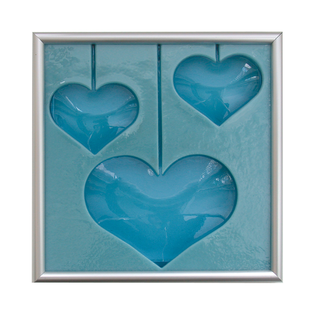 Hearts Tile in Aqua/Aqua