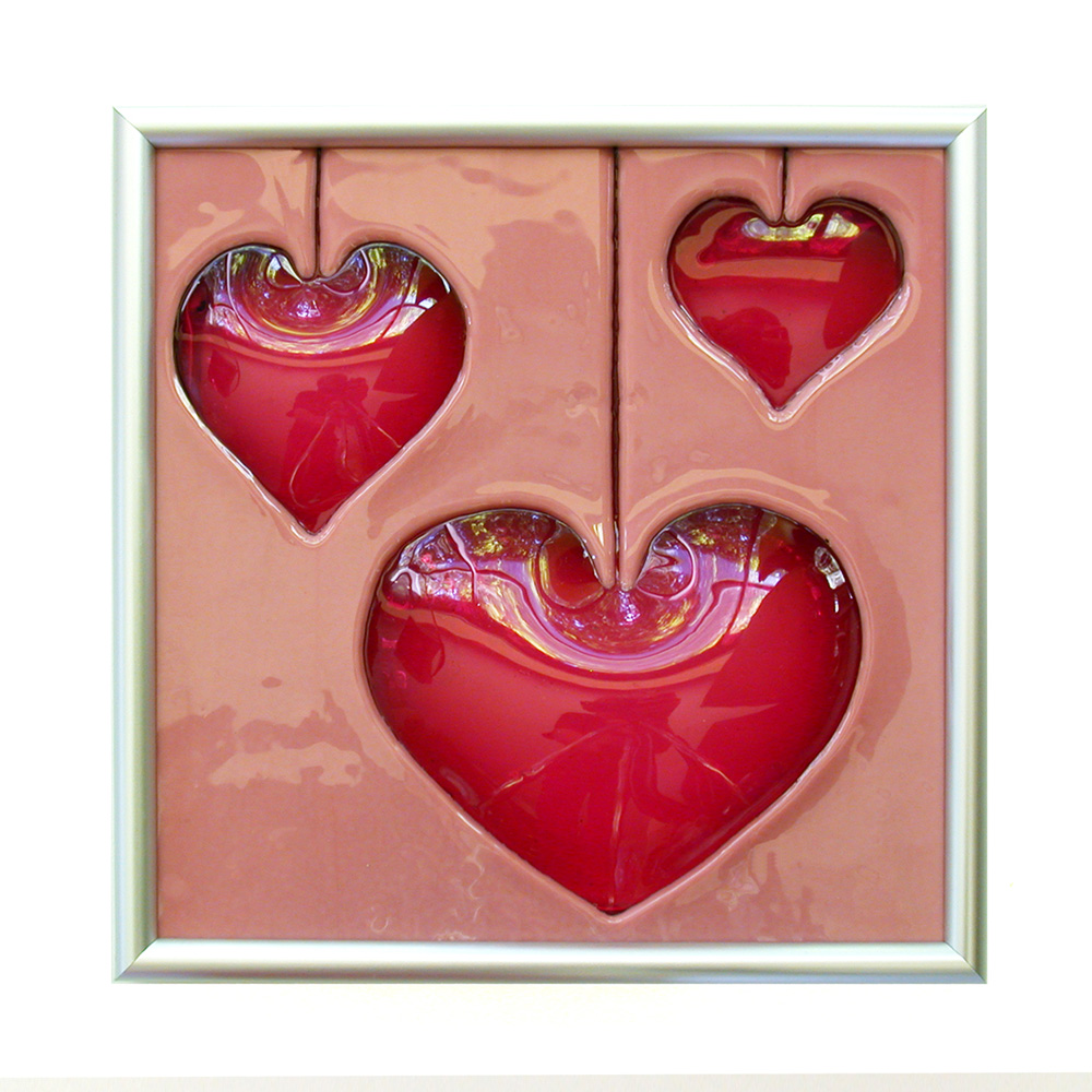 Hearts Tile in Pink/Pink