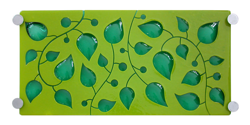 Vines Panel in Lime/Teal