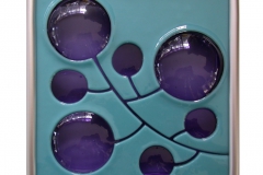 Berries Tile in Aqua/Purple