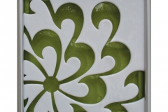 Chrysanthemum Tile in White/Lime