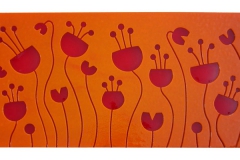 Secret Garden Panel in Orange/Red