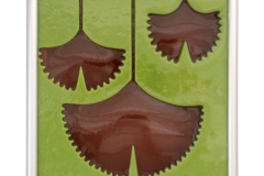 Ginkgo Tile in Lime/Brown