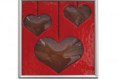 Hearts Tile in Red/Brown