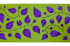 Vines Panel in Lime/Cobalt