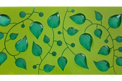 Vines Panel in Lime/Teal