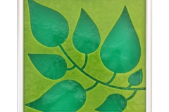 Leaves Tile in Lime/Teal