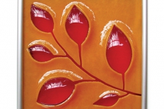 Leaves Tile in Yellow/Red