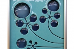 Mustard Tile in Aqua/Storm