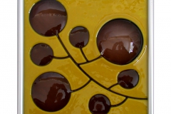 Berries Tile in Yellow/Brown