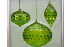 Ornaments Tile in White/Lime