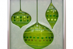 Ornaments Tile in White/Lime