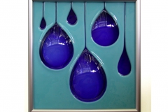Rain Tile in Aqua/Cobalt
