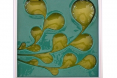 Willow Tile in Teal/Lime