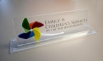 Custom Desk Panel for the Family and Children's Services of the Waterloo Region