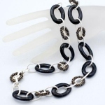 Kiln Cast Glass Link Necklace