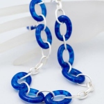 Kiln Cast Glass Link Necklace