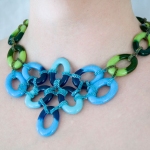 Bloom: Kiln Cast Glass Link Necklace