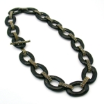 Kiln Cast Glass Link Necklace
