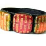Persimmon Dichroic Glass Bracelet