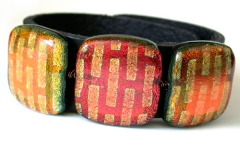 Persimmon Dichroic Glass Bracelet
