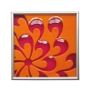 Chrysanthemum Tile in Orange/Pink