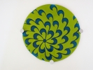 Chrysanthemum Panel in Lime/Aqua