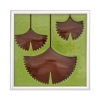 Ginkgo Tile in Lime/Brown