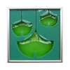 Ginkgo Tile in Teal/Lime