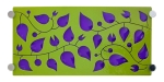 Vines Panel in Lime/Cobalt