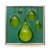 Rain Tile in Teal/Lime